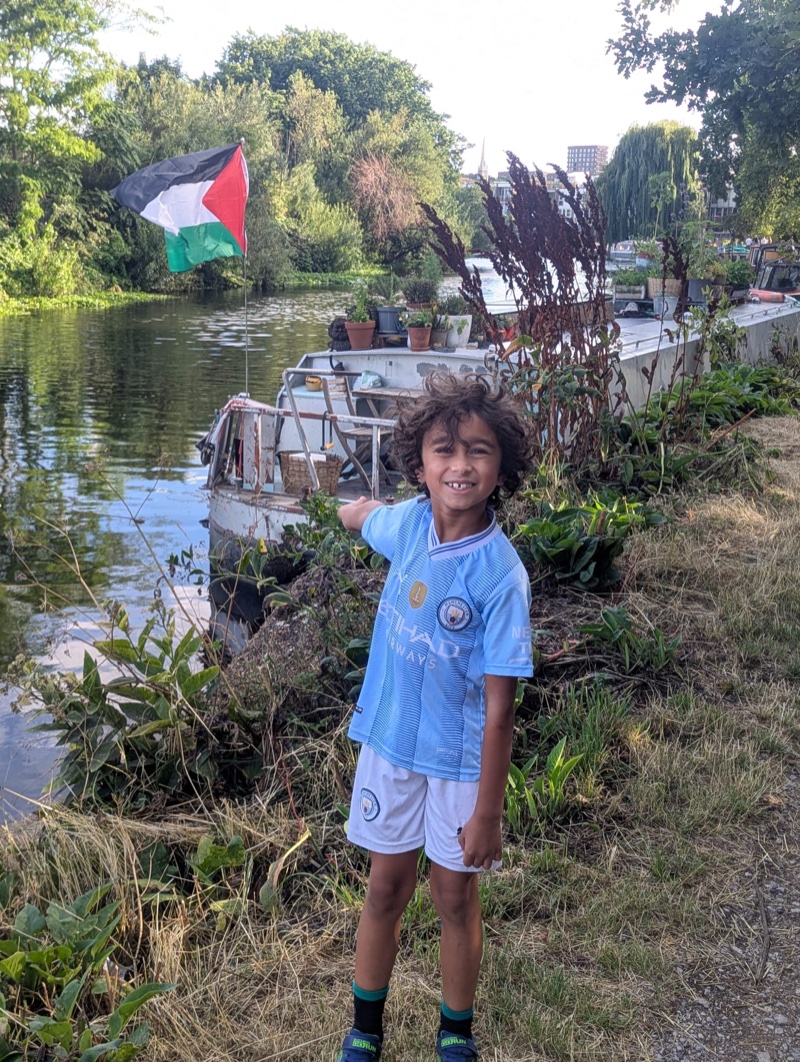 Idris Hegazi in his Man City jersey